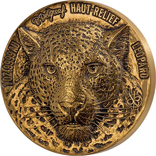 2021 Де Биг Пет Мокуј Пауеркоин Грф Леопард 1 Оз Златна Монета 100 Франци Брегот На Слоновата Коска 2021 Античка Завршница