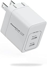 USB C Полнач, PowerLot GAN III 35w Двојна USB C Ѕид Полнач, PPS Супер Брз Телефон Полнач Блок со Преклопен Приклучок за iPhone 14 13 12,