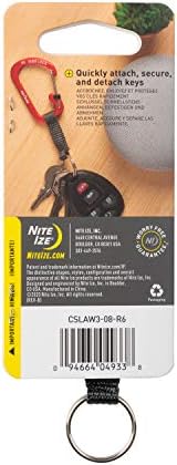 Nite Ize CSLAW3-08-R6 заклучување на карабинер за клучеви со мрежи, маслинка