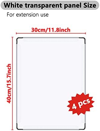 ДИНМО 4 ПЦС Транспарентна пластична панел, 11,8 x 15,7, за DIY мало животно играње и единица за складирање на коцка