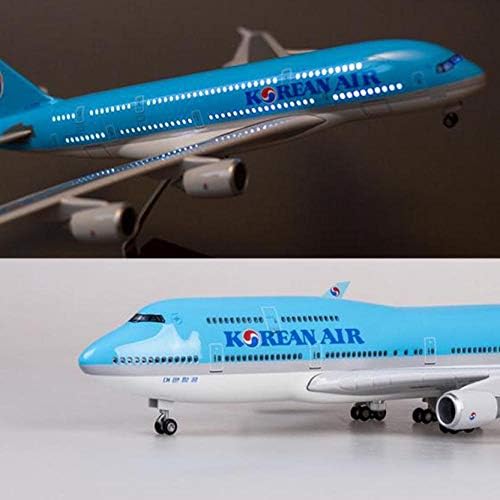 47 см модел авиони, корејски авиони, авиони „Боинг Б747“ и квантитативни авиони со модел на центар поставени со тркало со светла