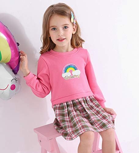 Julerwoo Toddler & Kids Cotton Sweatshirts Girls Zip-Up Hoodie Dinosaur Unicorn Pullover кошула врвови 2-12 години