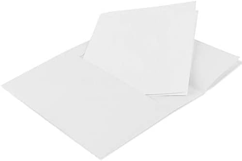 Бели Празни Картички во тешка категорија со Бели Пликови 4,25х5, 5 Честитки Празни Картички И Пликови Картички За Печатење Белешки со Соодветни Пликови