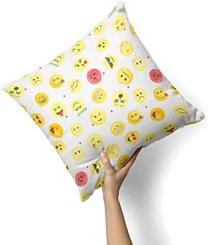 Iirov The All Mode Emoji Pattern - Прилагодено украсен украс за домашен или отворен капакот за фрлање на отворено за софа, кревет