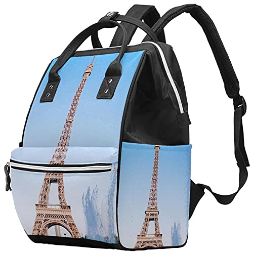 Париз Ајфеловата Кула Торби За Торби За Пелени Ранец За Мумии Торба За Пелени Со Голем Капацитет За Нега На Бебиња