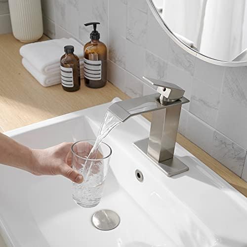Баталавски четкан никел бања мијалник за мијалник за водопад единечна рачка и хардвер за бања сет на четкан држач за никел 5 парчиња