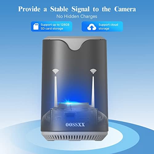 Oossxx Solar Напојува 2-Насочен Аудио Безжичен Соларен Систем За Надворешна Безбедност На Камерата Систем За Wi-Fi Надзор На Соларна