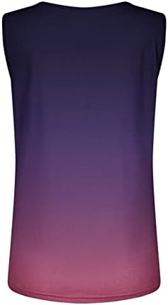 Teen Girl Lounge Cotte Button Ext без ракави врвови Camisole Vests v Gradient Graphient Graphic Slim Tunics Cami Cami Tank Vest 2023