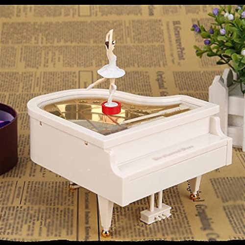 Wpyyi романтична пијано модел музичка кутија балерина музички кутии дома декорација роденденски подарок за свадба (боја: розова, големина