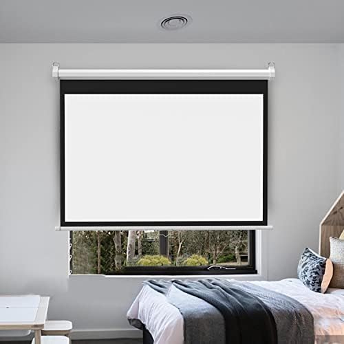 Екран на филм на проектор на отворено 60 инчи - Повлечете го белиот екран за проекција 16: 9 4: 3 Повлечен 4K HD Projector Screen за домашно кино, конференциска сала, училница, затв?