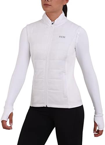 TCA Women'sенски Excel Runner Walking Walking Shilestive Thermal Padded елек со поштенски џебови