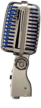 Monoprice Memphis Blue Classic Dynamic Microphone - Единствено насочување, ретро -стил со вклучен/исклучен прекинувач за вклучување и заштитени