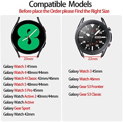 В. Р. НАДЕЖ Гледајте Бенд Компатибилен Со Samsung Galaxy Watch 5 / Galaxy Watch 4 / Galaxy Watch 3 / Активен 2 / Gear S3 Граничен