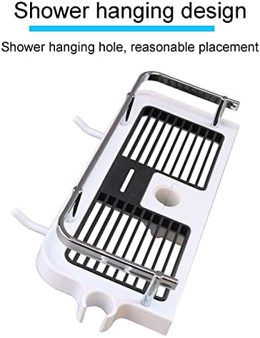 Решетката за решетки за туширање со куки, апс материјален агол за туширање, без решетка за складирање на решетки за дупчење, погоден за
