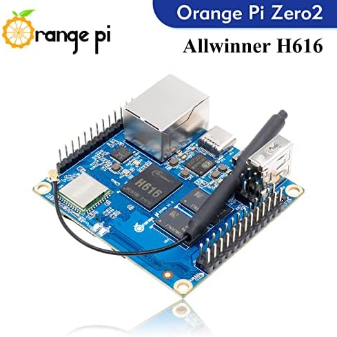 Портокал Пи нула 2, 1 GB Allwinner H616 Quad Core 64 битни микроконтролер со отворен извор 1000m Етернет Еден одбор компјутер, Поддршка Android10,