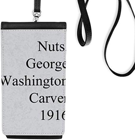 Georgeорџ Карвер цитира телефонски паричник чанта што виси мобилна торбичка црн џеб