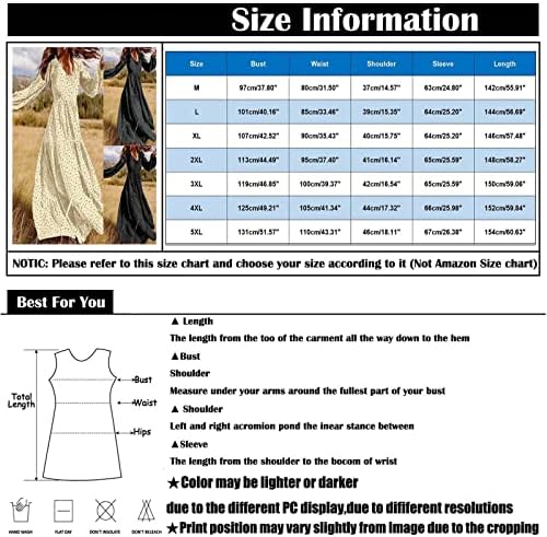 Зефотим Обични фустани за жени 2023 година Долг ракав против вратот лабав вграден обичен проток максичен фустан