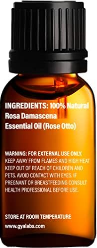 Есенцијално масло од органско камилица за дифузер и есенцијални масла за роза за сет на кожата - чисто терапевтско одделение за