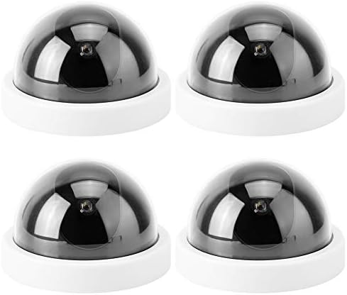 Купола симулација камера CCTV лажна безбедносна камера со трепкачки LED светло 4 парчиња