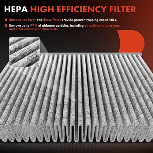 А-PREMIUM 2-PC CABIN AIR FILTER со активиран јаглерод компатибилен со Mercedes-Benz S350, S400, S450, S550, S600, S63 AMG, S65