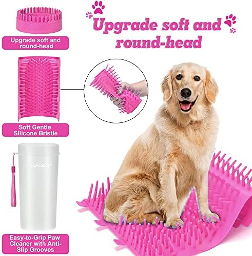 Чистач на шепа на кучиња Allygoods - чаша за миење садови за кучиња - мијалник за стапало на кучиња/чистач за средни/големи/xlarge кучиња
