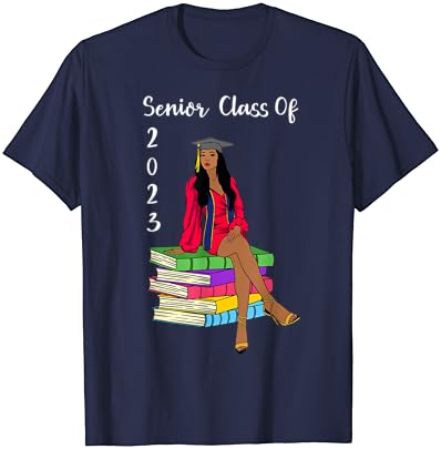 Сениорска класа од 2023 година Матура за црна девојка африканска маица за жени
