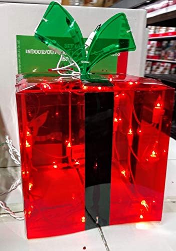 3 Осветлени кутии за подароци Божиќно декорација двор декор 150 светла во затворен избор на купувач на отворено