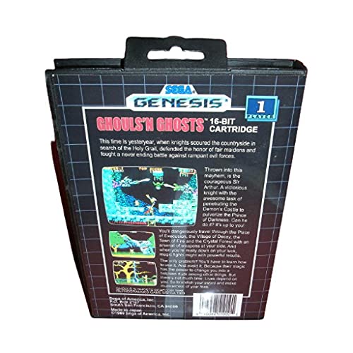 Ghosts на Адити Гулс, нас, насловно со кутија и прирачник за Sega Megadrive Genesis Video Game Console 16 Bit MD картичка