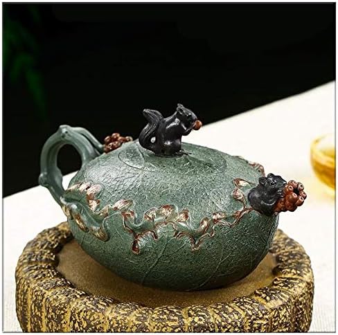 WSSBK чај сад Виолетова глинена чајница автентична котел за убавина сурова руда зелена глина рачно изработен бутик чај постави
