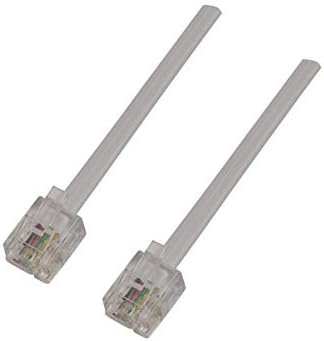 3 инчен црна телефонска линија за кабел за кабел DSL ADSL Modem Firdline Мал RJ11 Телефонски кабел 6P4C универзално компатибилен