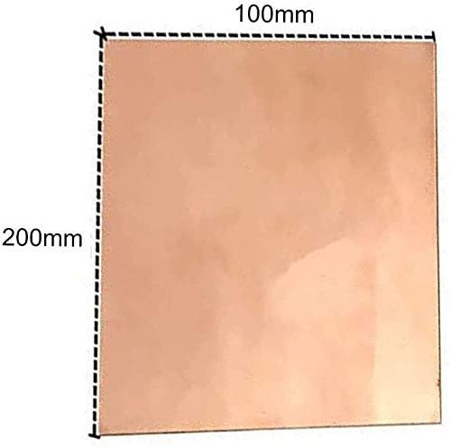 UMКИ Месинг Плоча Бакар Лим Бакар Метал Лим Фолија Што Е Погоден За Заварување и Браз 100мм х 200мм, 100мм х 200мм х 1,5 мм Метална фолија