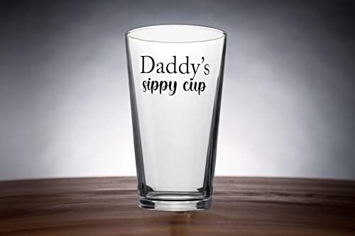 Пиво Чаша Пиво Стакло тато е, 16oz Уникатен Замолчени Подароци За Нов Татко, Смешни Божиќ Роденден Пензионирање Денот На Таткото