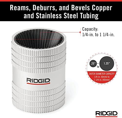 Ridgid 29983 Model 223S 1/4 до 1-1/4 Внатрешен/надворешен бакар и не'рѓосувачки челик цевки и цевки за цевки и 40617 Model 101 секач