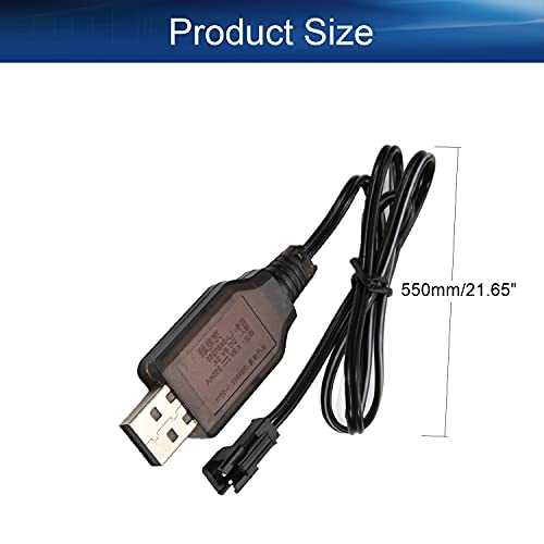 Auniwaig Позитивен USB Кабел ЗА Менување Моќност SM-2P 4.8 V 250mA Ni-MH Ni-CD Батерија ЗА RC Автомобил