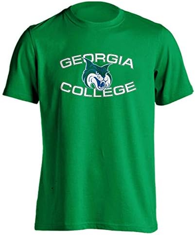 Georgiaорџија колеџ GCSU Bobcats Arch Mascot Logo Short Sneave Mairt…