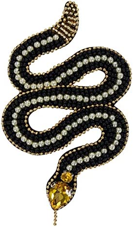 Sequin Bided Rhinestones Snake Patch Motif Applique Sew On јакни Облека DIY Decoration Apcosions Th22527b