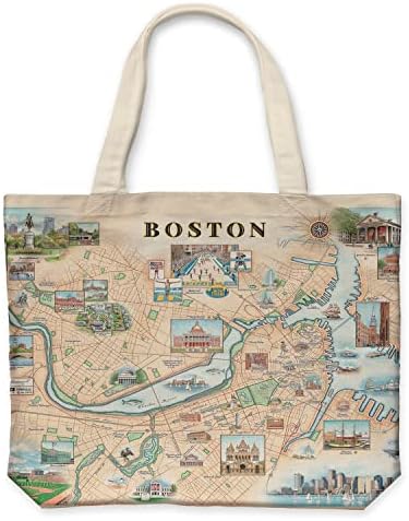 Xplorer мапи Бостон платно торба со рачки, торба за купување намирници за крпа, торба за еднократно и еколошка, памук, миење,