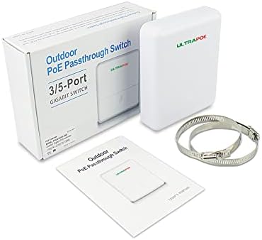 Ultrapoe 60W Gigabit 4 Port PoE Extender Outdoor ， IP65 водоотпорен етернет прекинувач Extender POE Repeater ， 10/100/1000Mbps, 48V се придржува