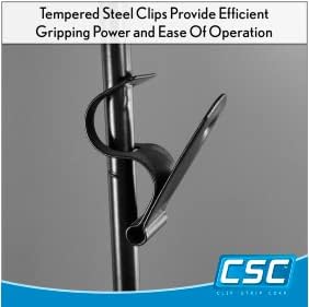 Clip Strip® Brand Metal Mellhandising MS-32 | Црна | 12 куки/клипови | 31 долги | куки распоредени 2.375
