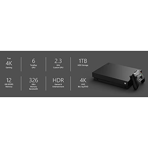 Мајкрософт (ЦИВ-00279 Xbox ONE X 1tb Конзола w/Контролер Метро Сага Пакет Вклучува, 3 Метро Игри XBOX Еден Официјален Квантна Пауза