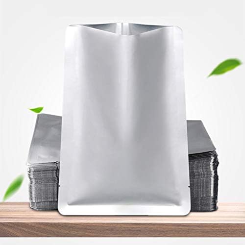100 парчиња Алуминиумско Рамно Вакуумско Запечатување Торбички За Складирање Храна Пакување