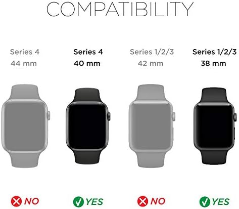 X -Doria 38mm Apple Watch Заменски опсег, серија на поле - Компатибилен со Apple Watch Series 1, Series 2 и Nike+