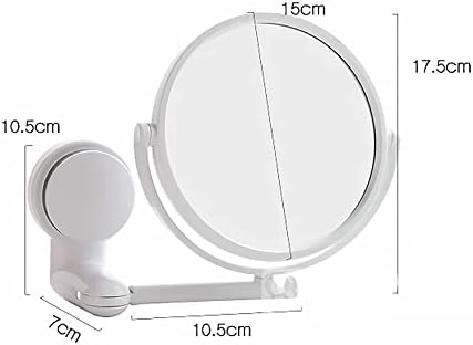 Преклопувањето на оревот го проширува огледалото за бања без вежба за вртење на вртливата рака двојна странична козметичка шминка огледала