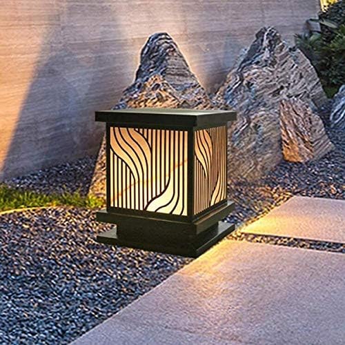 Lisldh Креативни светла на колоната водоотпорна 'рѓа-отпорна пошта за огради за внатрешни светла предводена од главата на колоната,