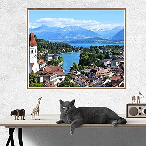 Thun Switzerland Paint по бројни комплети за возрасни деца масло сликарство платно домашен wallиден декор сувенир подарок 16x20inch