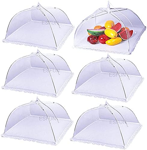 Обвивки за храна Есфун за надворешни работи, 17 x 17 големи шатори за покривање на храна на отворено, чадори за летови на храна за излети, забави,