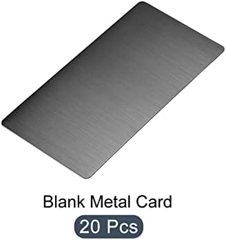 Металиксичност празна метална картичка 20 парчиња, четкана 201 Не'рѓосувачки челик Име - За домашно внатрешно значење за сигнали, црно
