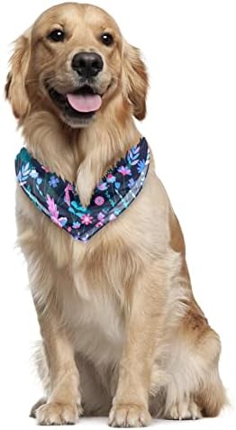 Laiyuhua Dog Bandana Looding Chankchief Soft Triangle Dog Bibs Carfue Custom Pet Pet Hepwear Apperies за големи и екстра големи кучиња - 2 пакувања цветни разнобојни