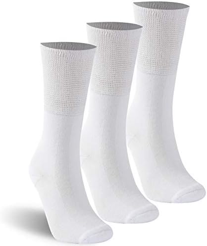 Китсокс дијабетична екипа чорапи Менс женски памук Непречена перница што не се врзувачки чорапи 1/3/6 пакет m/l/xl