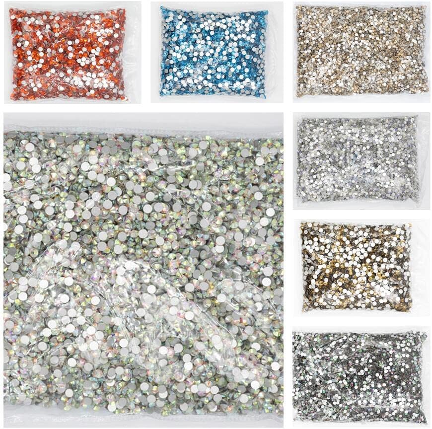 100 бруто SS20 Big Bulk Package 50 Colors Flatback Crystal AB Nonthfix Rhinestones Strass for Art Art Decorreation Garment - Rhinestones & Decorations - -